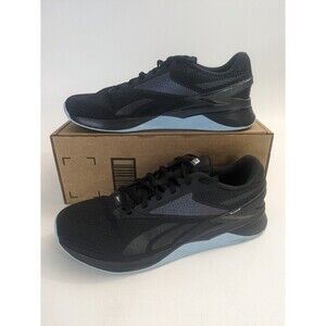Reebok Women's Nano X3 Cross Trainer, Black/Blue Pearl/White, 11 - Very Good